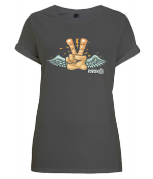 Powderkeg Flying Peace Sign // Roll Sleeve Tee